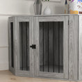 Load image into Gallery viewer, 2 in 1 Dog Crate Furniture, Side Table Dog Kennel with Cushion, Large Door, for Large Dogs - Grey
