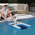 Load image into Gallery viewer, Dog Water Ramp Floating Water Ladder Step for Swimming Pets Up to 198 lbs, Non-Slip Dog Boat Ramp for Pool, Lake, Boat, Dock
