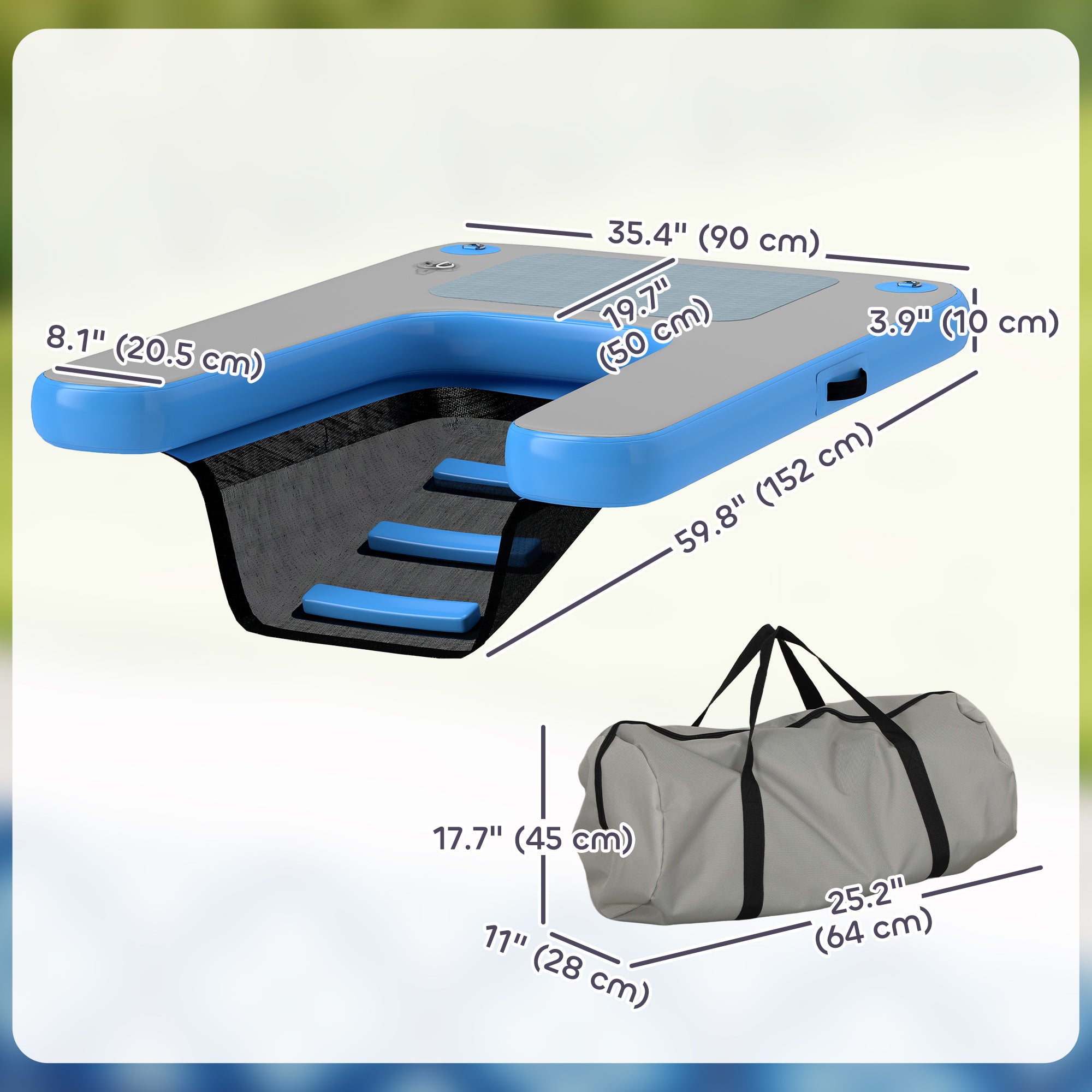 Dog Water Ramp Floating Water Ladder Step for Swimming Pets Up to 198 lbs, Non-Slip Dog Boat Ramp for Pool, Lake, Boat, Dock