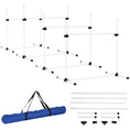 Load image into Gallery viewer, Dog Agility Equipment Training Height Adjustable Jumps Hurdle 4 Pieces with Carrying Bag for Outdoor, White
