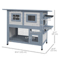 Load image into Gallery viewer, Outdoor Cat House, 2 Tier Wooden Feral Cat Shelter with Escape Door, Weatherproof Roof, Jump platform, Observer Windows, for 1-2 Cats, Outside and Backyard Use, Light Grey
