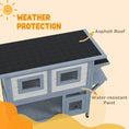 Load image into Gallery viewer, Outdoor Cat House, 2 Tier Wooden Feral Cat Shelter with Escape Door, Weatherproof Roof, Jump platform, Observer Windows, for 1-2 Cats, Outside and Backyard Use, Light Grey
