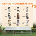 Load image into Gallery viewer, Outdoor Dog Kennel Dog Run with Waterproof, UV Resistant Cover for Medium and Large Sized Dogs, 19.7' x 7.5' x 4.9', Silver
