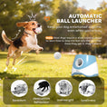 Load image into Gallery viewer, Automatic Dog Ball Launcher with 5 2.3" ETPU Balls, Dog Ball Thrower with 3 Distance Settings (20/33/46 ft), Indoor Outdoor Interactive Toy for Small Medium Breeds, Blue
