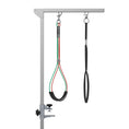 Load image into Gallery viewer, Foldable Pet Grooming Arm w/ Clamp 30 Inch Height Adjustable, Dog Grooming Loop, Two No Sit Haunch Holders for Small Medium Dogs, Sliver
