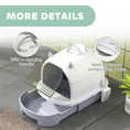 Load image into Gallery viewer, PawHut Cat Litter Box, Covered Kitty Litter Box with Lid, Scoop, Deodorizing Bags for Odor Control, Privacy, Portable, Easy to Clean, Gray
