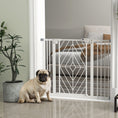 Load image into Gallery viewer, Pressure Fit Safety Gate for Doorways and Staircases, Dog Gate with Auto Closing Door, Pet Barrier for Hallways with Double Locking, Openings 74-100cm - White
