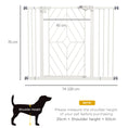 Load image into Gallery viewer, Pressure Fit Safety Gate for Doorways and Staircases, Dog Gate with Auto Closing Door, Pet Barrier for Hallways with Double Locking, Openings 74-100cm - White
