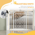 Load image into Gallery viewer, Pressure Fit Safety Gate for Doorways and Staircases, Dog Gate with Auto Closing Door, Pet Barrier for Hallways with Double Locking, Openings 74-100cm - White
