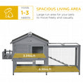 Load image into Gallery viewer, 65" Wooden Rabbit Hutch, Pet Playpen with Openable Roof, Bunny House Enclosure with Storage Box, Slide-out Tray, Ramp, for Rabbits and Small Animals, Dark Grey
