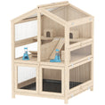 Load image into Gallery viewer, Wooden Hamster Cage, Large 3 Tier Hamster Cage w/ Pull-Out Tray, Openable Tops, Huts, Seesaws, Ramps, Water Bowls, for Small Animals, Guinea Pigs, Rats, Bunnies, Gerbils, 26.8" x 24.2" x 35.4"
