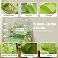 Load image into Gallery viewer, 3-Tier Hamster Cage, Hamster Habitat with Transparent Top, Sand Bathroom, Exercise Wheel, Hideout Room, Tubes, Small Animal Cage for Dwarf Hamster, 45 x 28 x 60 cm, Green
