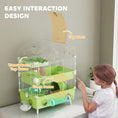 Load image into Gallery viewer, 3-Tier Hamster Cage, Hamster Habitat with Transparent Top, Sand Bathroom, Exercise Wheel, Hideout Room, Tubes, Small Animal Cage for Dwarf Hamster, 45 x 28 x 60 cm, Green
