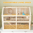 Load image into Gallery viewer, Wooden Hamster Cage, 3 Tier Small Animal Cage with Detachable 12.4" Deep Bottom, Hut, Seesaw, Exercise Wheel, Ramps, Hamster Habitat for Dwarf, Gerbil, 37" x 21" x 30"
