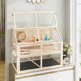 Load image into Gallery viewer, Wooden Hamster Cage, 3 Tier Small Animal Cage with Detachable 12.4" Deep Bottom, Hut, Seesaw, Exercise Wheel, Ramps, Hamster Habitat for Dwarf, Gerbil, 37" x 21" x 30"
