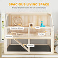 Load image into Gallery viewer, Wooden Hamster Cage, 3 Tier Small Animal Cage with Detachable 12.4" Deep Bottom, Hut, Seesaw, Exercise Wheel, Ramps, Hamster Habitat for Dwarf, Gerbil, 37" x 21" x 30"
