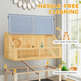 Load image into Gallery viewer, Wooden Hamster Cage, 3 Tier Small Animal Cage with Detachable 12.4" Deep Bottom, Hut, Seesaw, Exercise Wheel, Ramps, Hamster Habitat for Dwarf, Gerbil, 37" x 21" x 30"
