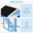Load image into Gallery viewer, 48" Weatherproof Wooden Rabbit Hutch With Slant Roof And Screened Outdoor Run, Light Blue
