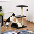 Load image into Gallery viewer, Cat Tree Tower for Indoor Cats, 28 Inches Climbing Activity Center w/ Sisal Scratching Post, Pad, Arc Perch, Hanging Ball, Toy, Grey and Cream White

