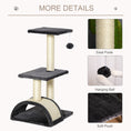 Load image into Gallery viewer, Cat Tree Tower for Indoor Cats, 28 Inches Climbing Activity Center w/ Sisal Scratching Post, Pad, Arc Perch, Hanging Ball, Toy, Grey and Cream White
