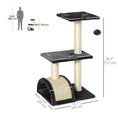 Load image into Gallery viewer, Cat Tree Tower for Indoor Cats, 28 Inches Climbing Activity Center w/ Sisal Scratching Post, Pad, Arc Perch, Hanging Ball, Toy, Grey and Cream White
