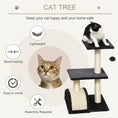 Load image into Gallery viewer, Cat Tree Tower for Indoor Cats, 28 Inches Climbing Activity Center w/ Sisal Scratching Post, Pad, Arc Perch, Hanging Ball, Toy, Grey and Cream White
