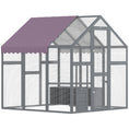 Load image into Gallery viewer, Chicken Run, Large Wooden Walk In Chicken Coop with Waterproof Cover, Split Door, 2 Nesting Boxes, 2 Roosting Bars, Poultry Hen Cage for 6-8 Chickens, Ducks, Geese, Rabbits, 1.7 x 1.8 x 1.8 m
