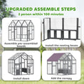 Load image into Gallery viewer, Chicken Run, Large Wooden Walk In Chicken Coop with Waterproof Cover, Split Door, 2 Nesting Boxes, 2 Roosting Bars, Poultry Hen Cage for 6-8 Chickens, Ducks, Geese, Rabbits, 1.7 x 1.8 x 1.8 m
