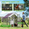 Load image into Gallery viewer, Chicken Run, Large Wooden Walk In Chicken Coop with Waterproof Cover, Split Door, 2 Nesting Boxes, 2 Roosting Bars, Poultry Hen Cage for 6-8 Chickens, Ducks, Geese, Rabbits, 1.7 x 1.8 x 1.8 m
