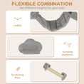 Load image into Gallery viewer, Cat Wall Shelves, 4PCs Cat Shelves with Scratching Post, Jumping Platforms, Ladder, Condo, Ceiling Wall Mounted Cat Climber, Light Grey
