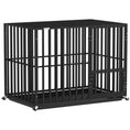 Load image into Gallery viewer, Heavy Duty Dog Crate, Dog Cage with Wheels for Extra Large Breeds, Metal Pet Crate with Removable Tray and 3 Doors for Indoor & Outdoor, 107 x 69 x 81 cm, Black
