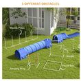 Load image into Gallery viewer, 7Pcs Dog Agility Training Equipment 11.5KG Net Weight, Obstacle Starter Kit with 2 Tunnels, Adjustable Jump Ring, 2 Jumpers, Weave Poles, Pause Box, Carrying Bag, Whistle
