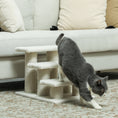 Load image into Gallery viewer, 3-Step Multi-Level Carpeted Cat Scratching Post Pet Stairs, Beige
