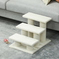 Load image into Gallery viewer, 3-Step Multi-Level Carpeted Cat Scratching Post Pet Stairs, Beige
