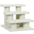 Load image into Gallery viewer, 3-Step Multi-Level Carpeted Cat Scratching Post Pet Stairs, Beige
