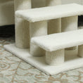 Load image into Gallery viewer, 3-Step Multi-Level Carpeted Cat Scratching Post Pet Stairs, Beige
