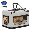 Charger l'image dans la visionneuse de la galerie, Pet Carrier Bag, Soft-Sided Dog Carrier for Extra Large Dogs, Portable Pet Travel Bag with Security Buckle Strap, Mesh Windows, Washable Cushion and Bowl, Light Grey
