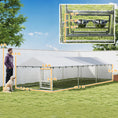 Load image into Gallery viewer, Outdoor Dog Kennel with Roof, 20' x 7.5' x 5' Chain Link Dog Run with Waterproof UV-Resistant Cover, Double Secure Locks, Adjustable Rotating Bowls, for Large Breeds, Chickens, Ducks, Geese
