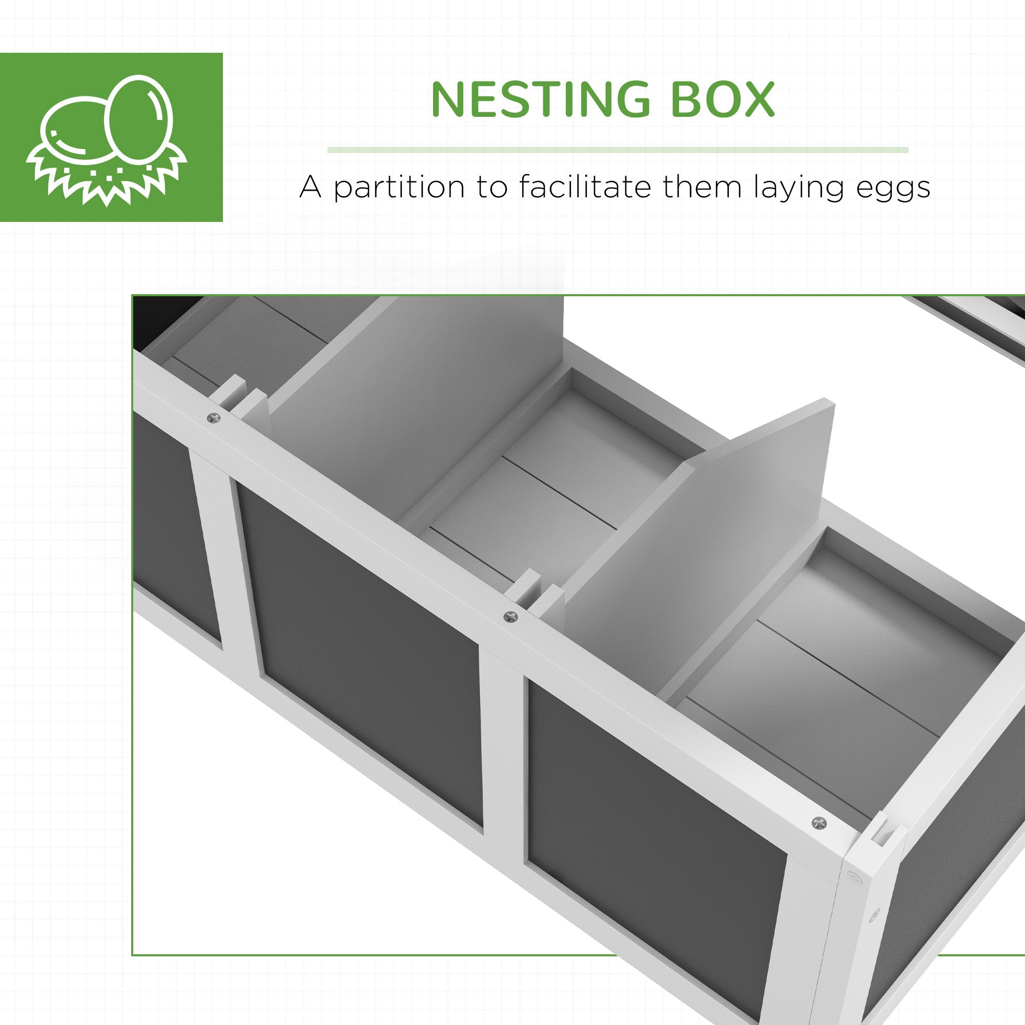 Wooden Chicken Coop, Chicken Tractor for 6 Chickens, Outdoor Poultry Cage Rabbit Hutch Duck Coop Hen House with Nesting Box, Tray, Windows, Dark Gray