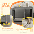 Load image into Gallery viewer, 37in Dog Crate Furniture with Cushion, Indoor Pet Kennel End Table with 2 Doors, for Large Dogs, Grey
