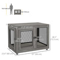 Load image into Gallery viewer, 37in Dog Crate Furniture with Cushion, Indoor Pet Kennel End Table with 2 Doors, for Large Dogs, Grey
