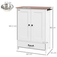 Load image into Gallery viewer, Pet Feeding Station with Storage, Dog Feeding Station with Raised Dog Bowls, Adjustable Panel, Hooks, Pet Food Storage Cabinet, White
