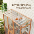 Load image into Gallery viewer, PawHut Outdoor Catio Cat Enclosure, Large Wooden Cat House with 6 Jumping Platforms, Scratching Post, 2 Ramps, Waterproof Roof, Cat Cage Window Access for 2-3 Kittens, 99" H, Orange
