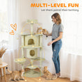 Load image into Gallery viewer, Cat Tree, 62" Multi-Level Cat Tower with Scratching Posts, 2 Condos, Hammock, Perches, Plush, Pompoms, for Indoor Kittens Playing, Resting, Sleeping, Beige
