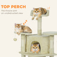 Load image into Gallery viewer, Cat Tree, 62" Multi-Level Cat Tower with Scratching Posts, 2 Condos, Hammock, Perches, Plush, Pompoms, for Indoor Kittens Playing, Resting, Sleeping, Beige
