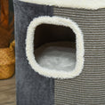 Load image into Gallery viewer, Cat Barrel Scratching Post Cat Tree for Indoor Cats Kitten Climbing Frame Pet Play Tower Soft Plush & Lamb Fleece Grey
