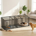 Load image into Gallery viewer, 83"L Heavy Duty Dog Crate, Extra Large Metal Dog Cage Kennel with Divider and Mat for Small Medium Large Breeds, Modular Puppy Playpen with Double Doors for Indoor Outdoor, Black
