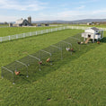 Load image into Gallery viewer, Extra Long Chicken Run, 354" x 39" Galvanized Steel Chicken Tunnel with Nylon Netting, 10 Arches, Flat Roof Poultry Enclosure for 10-15 Chickens or Ducks, Backyard Farm Yard, Silver
