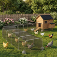 Load image into Gallery viewer, Extra Long Chicken Run, 354" x 39" Galvanized Steel Chicken Tunnel with Nylon Netting, 10 Arches, Flat Roof Poultry Enclosure for 10-15 Chickens or Ducks, Backyard Farm Yard, Silver
