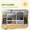 Load image into Gallery viewer, Tortoise House, Wooden Tortoise Enclosure, Tortoise Habitat with Lamp Holder, 2 Pull-Out Trays, Hideaway, Run, for Indoor, Outdoor, Light Grey
